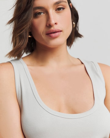 Simply Be Grey Ribbed Scoop Neck Maxi Dress