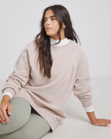 Simply Be Oatmeal Raglan Sleeve Sweatshirt
