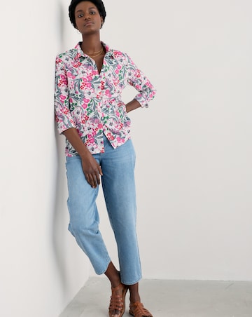 Seasalt Cornwall Larissa Shirt Garden Flowers Chalk