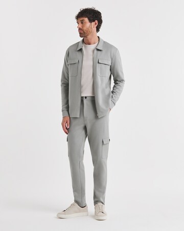 Folio Interlock Zip Shacket- Grey
