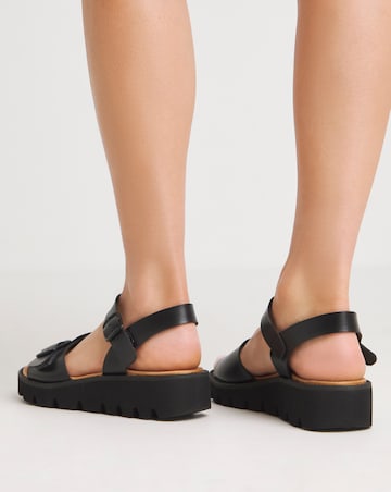 Heavenly Feet Trudy Buckle Strap Sandals Extra Wide Fit