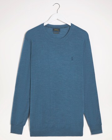 Polo Ralph Lauren Classic Blue Heather Crew Knit Jumper