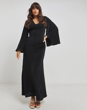 Flounce London Sparkle Metallic Jersey Maxi Dress
