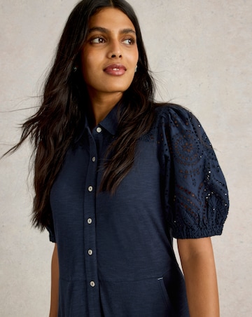 White Stuff Rua Broderie Shirt Dress