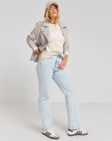 Ecru Rope Embroidered Sweatshirt