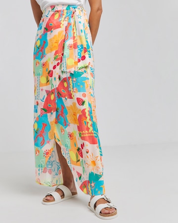 Simply Be Printed Wrap Midaxi Skirt
