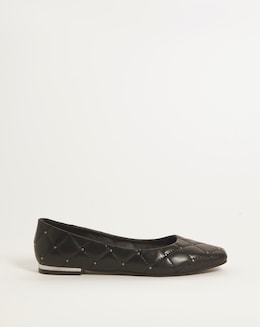 Chantal Quilted Ballerina Shoes - Wide Fit (E)
