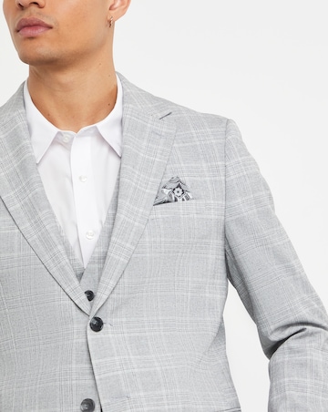 Jasper Light Grey Check Suit Jacket