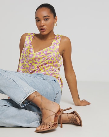 Animal Print Cowl Neck Cami