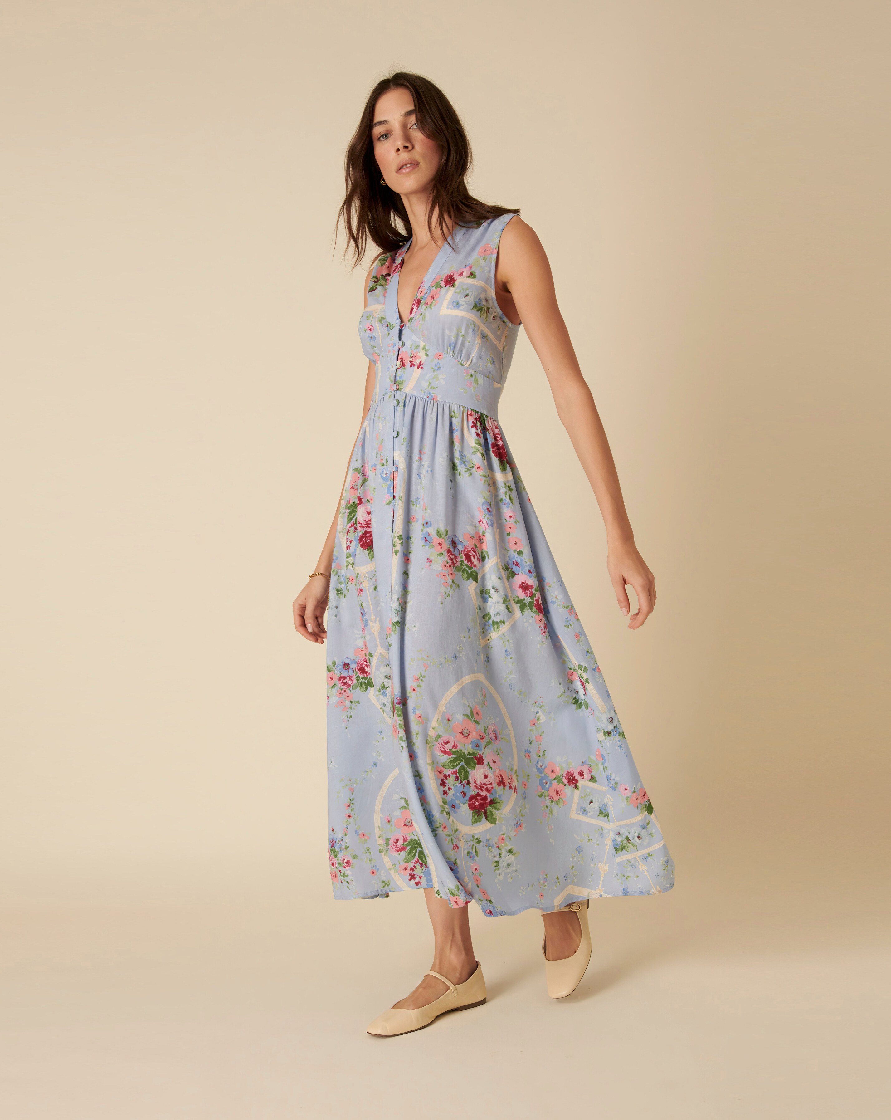 希少【 melt the lady 】Fleeting Check Dress Green Gingham Sleeveless Starlight Midi Dress