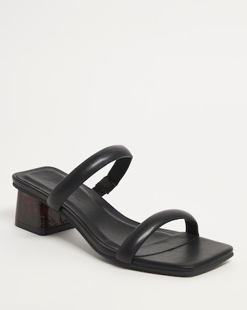 Tortoise Heel Mule Sandal EEE Fit