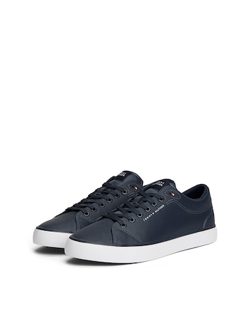 Tommy Hilfiger Vulcanised Low Leather Trainer - Navy
