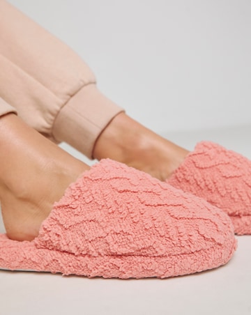 Garnet Patterned Mule Slipper - Extra Wide Fit (EEE)