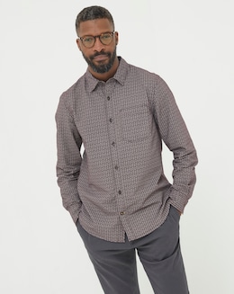 FatFace Long Sleeve Print Shirt