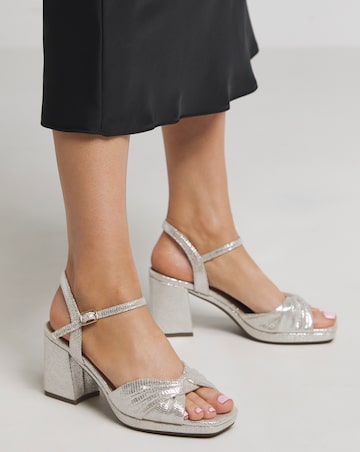 Cerise Twist Upper Platform Sandal Extra Wide EEE Fit