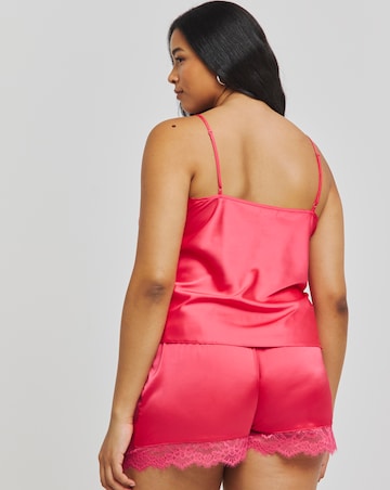Figleaves Lace Stretch Satin Cami and Short Set