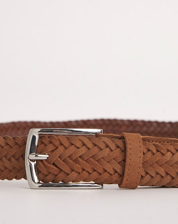 Real Suede Leather Plaited Belt