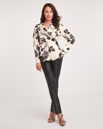 Joanna Hope Printed Satin Blouse