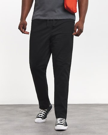 Elasticated Waist Cuffed Chino Trouser