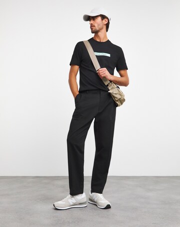 Calvin Klein Pleated Front Black Trouser Reg