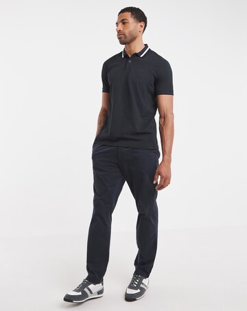 BOSS Short Sleeve Paddy Heritage Tipped Polo - Navy