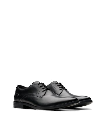 Clarks Brandon Lace Leather Shoe - Black