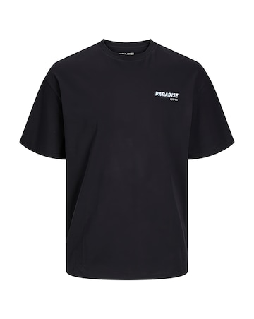 Jack & Jones Charge Back Graphic T-Shirt - Black