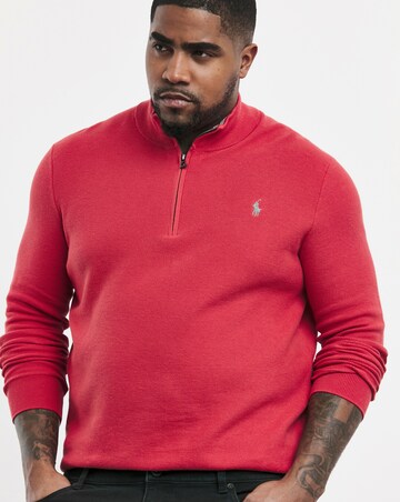 Polo Ralph Lauren Red Zip Neck Jumper