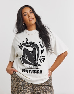 Simply Be Ecru Matisse License T-Shirt
