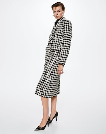 Mango Bingo Houndstooth Wool-Blend Coat