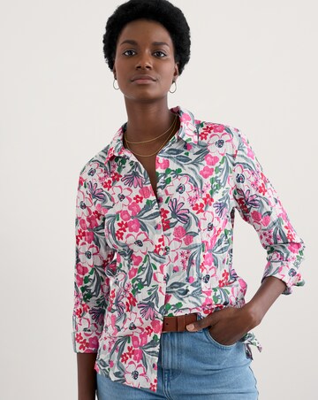 Seasalt Cornwall Larissa Shirt Garden Flowers Chalk