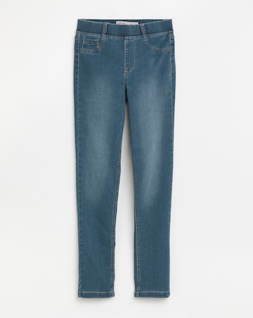 Simply Be Bella Mid Blue Pull On Slim Leg Jeggings