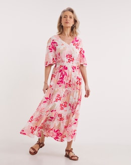 Julipa Tiered Lace Trim Dress