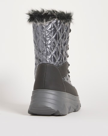 Alaska Lace Up Snow Boots - Wide Fit (E)