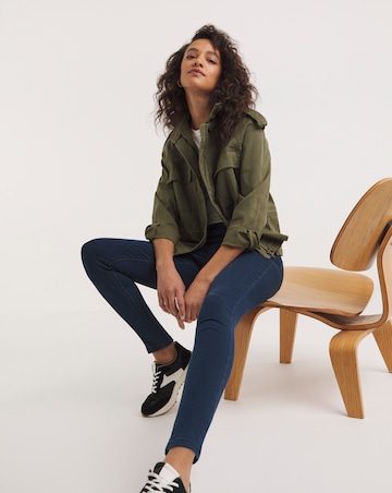 Amber Dark Indigo Pull On Skinny Jeggings