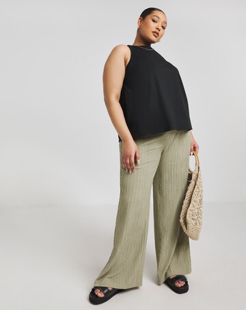 Simply Be Black Bow Back Poplin Top