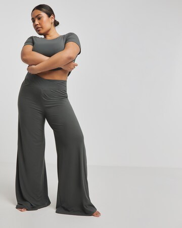 TALA Sculpting Lounge Wrap Waist Wide Leg Trouser 30''