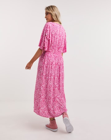 Nobody's Child Elka Heart Print Midi Dress