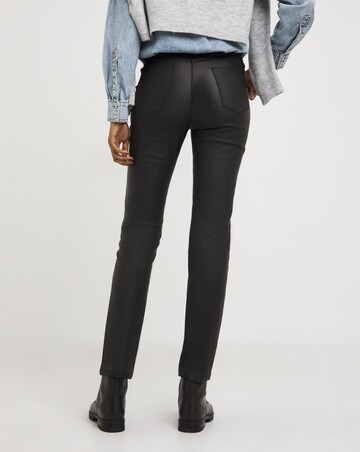 Black Coated Slim Leg Jeans
