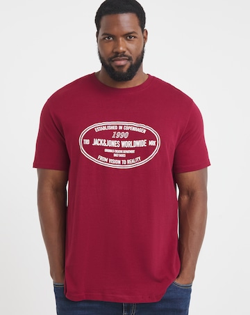 Jack & Jones York Logo T-Shirt - Red