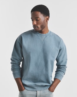 Union Garment Dyed Crew Sweatshirt- Blue