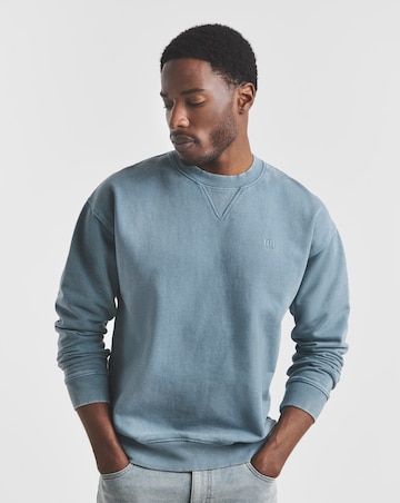 Union Garment Dyed Crew Sweatshirt- Blue