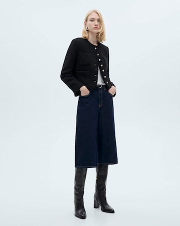Mango Tweed Jacket with Jewel Buttons
