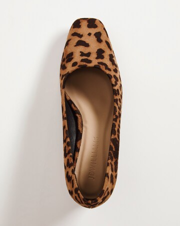 Flexi Sole Block Heel Court Shoe - Extra Wide Fit (EEE)
