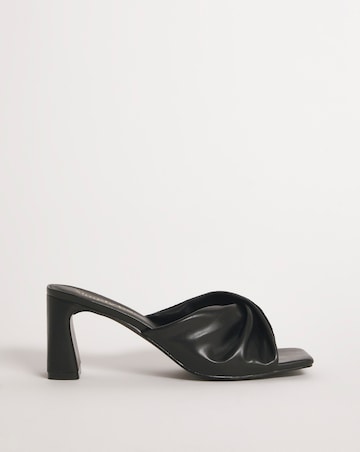 Enya Twist Heeled Mule Sandals - Extra Wide Fit (EEE)