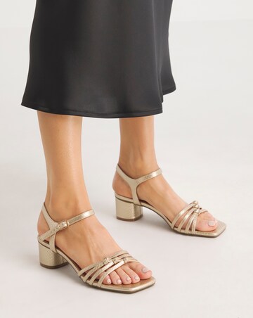 Wanda Strappy Flexible Sole Block Heeled Sandals Wide E Fit