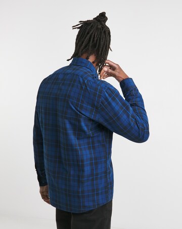 BOSS Long Sleeve Blue Check Shirt