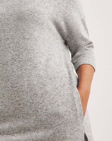 Grey Marl Soft Touch Side Pocket Tunic