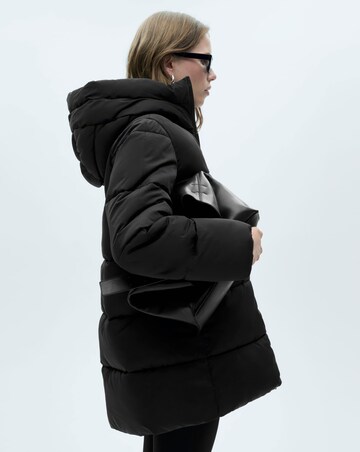 Mango Quilted Anorak Puffer with Hood