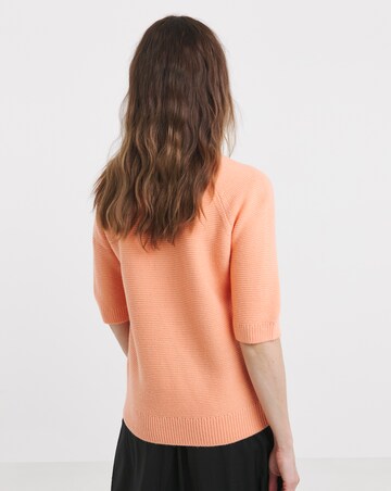 Coral Crew Neck Raglan Sleeve Jumper